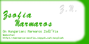 zsofia marmaros business card